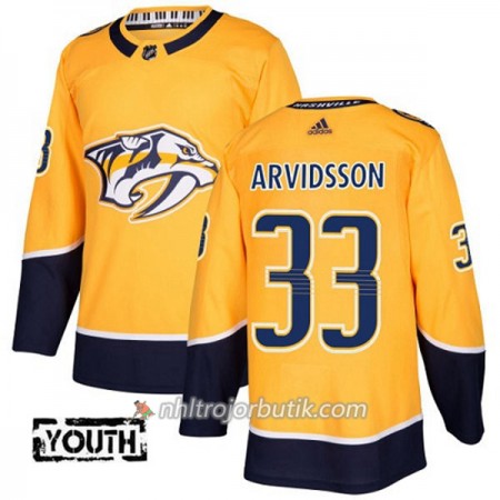 Barn Ishockey Nashville Predators Tröja Viktor Arvidsson 33 Adidas 2017-2018 Guld Authentic